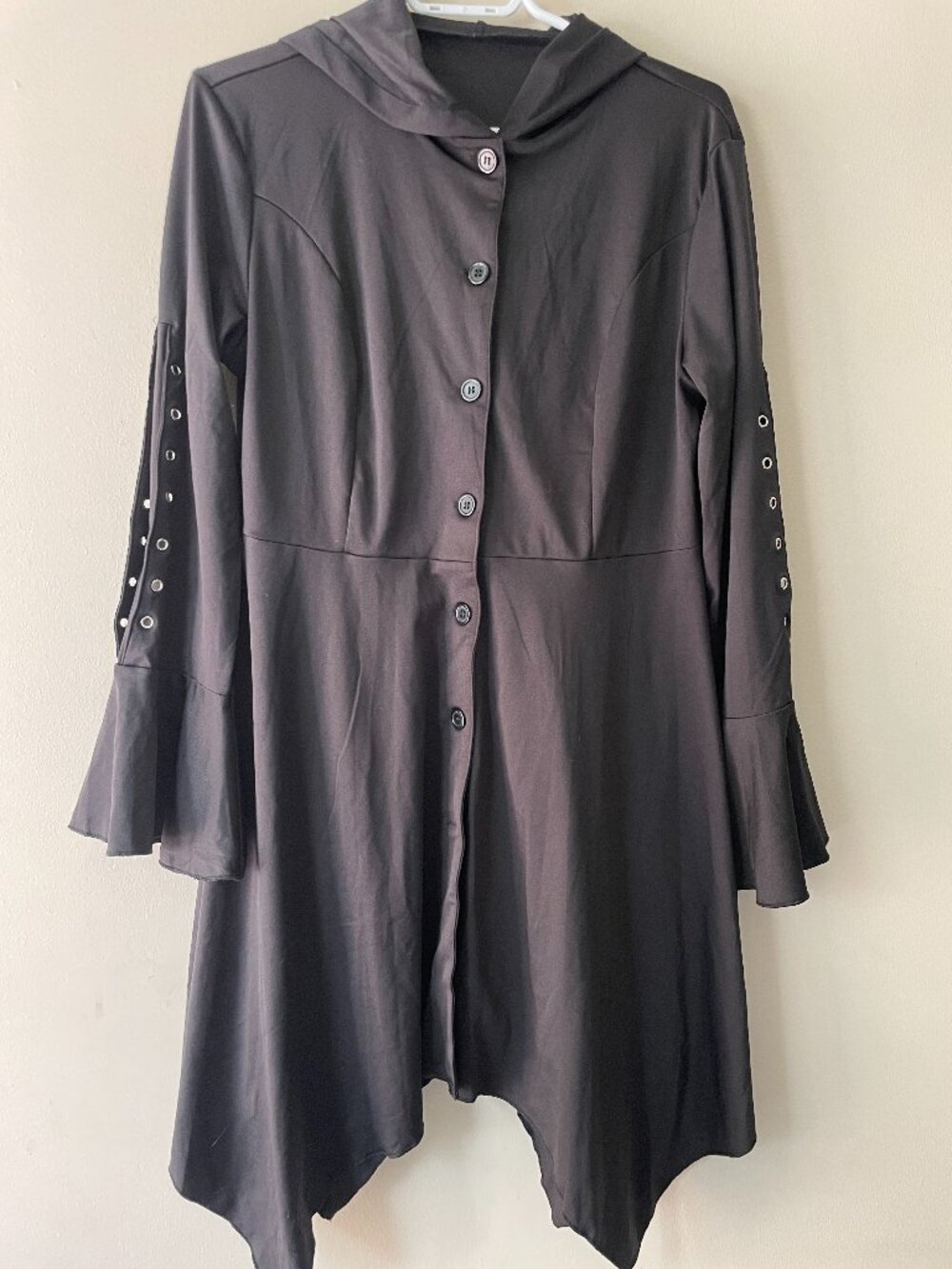 Black Hooded Gothic Costume Dress